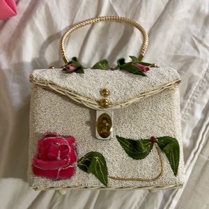 Vintage straw handbag